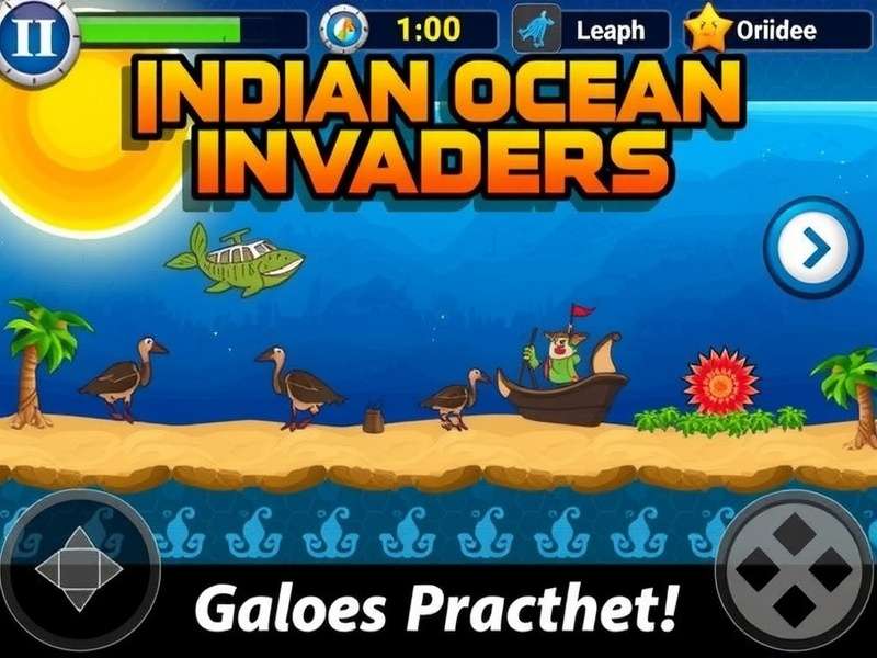 Indian Ocean Invaders Game Screenshot